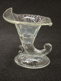 Fenton Ming Crystal Cornucopia 5-3/4" Candleholder 1936 Era 