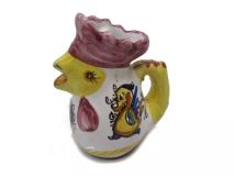 Italy Deruta Hand Painted Ceramic Rooster of Fortune Mini 2-5/8