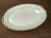 Anchor Hocking Fire King Swirl Golden Anniversary 11-5/8" Platter Dinnerware 1950's Era 