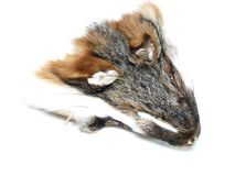Grey Fox Scrap Fur Hide Commmercially Tanned Face