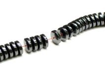 Hematite Thick Disk Beads 8mm Sold by the Strand of Apx 98 Beads
