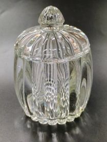 Jeanette National Pattern 4-5/8" Candy / Relish Jar with Lid 1940-50's 