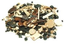 Mixed Buffalo Bone Large Shapes and Assorted Beads By Kilo apx 750 pieces 