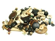 Mixed Buffalo Bone Large Shapes and Assorted Beads By 1/4LB apx 75 pieces 