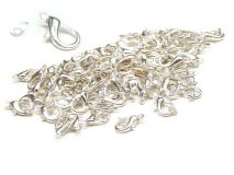 14mm Lobster Clasps Silver Plated Sold by the Gross 144 Pieces