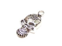 Metal Skull Pendant with Star 1 1/8" Closed Out