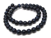 Midnight Blue 8mm Glass Cats Eye Beads By The Strand Of 50 Beads Clearance
