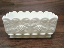 Vintage Westmoreland Paneled Grape Rectangular Window Planter 1940's-80s Era
