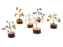 Mini 2" to 2 1/2" Chip Stone Trees With Wood Base