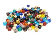 Assorted Mixed Glass Crow Beads (Sold by the Ounce) 40 - 50 Bead