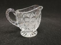 F.X. Nachtmann Anglia Frosted Diamond Pattern Crystal 4" Creamer Germany 1970-80's Era