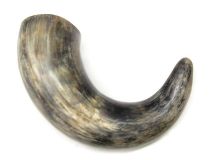 Natural Semi Polished Water Buffalo Cow Horn 13-1/2" L #R12 Large 3-1/2" x 2-3/4" Bell