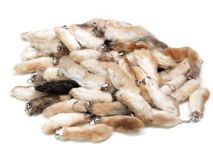 Lucky Rabbit Foot Keychains Natural Grey and Brown Colors