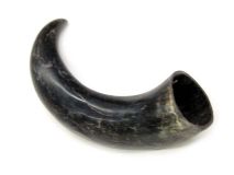 Natural Semi Polished Water Buffalo Cow Horn 15-1/8" L #R25 Grind Marks
