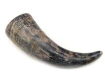 Natural Semi Polished Water Buffalo Cow Horn 10-3/4" L #R29 Large 3" Bell