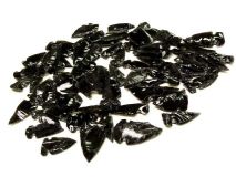 Knapped Obsidian Glass Arrowhead Points Lot of 100 Craft Grade