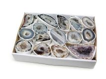 Oco Ocho Mineral Polished Geode Formations Sold by the Flat of Apx 16 pieces LG