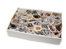 Oco Ocho Mineral Polished Geode Formations Sold by the Flat of Apx 30 pieces
