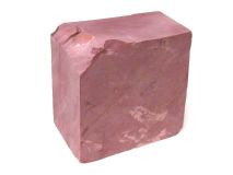 PIECE #35 Catlinite Minnesota Red Pipestone apx 3" x 3-1/2" x 1-3/4" Corner Missing