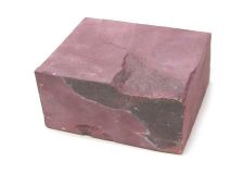 Minnesota Red Pipestone Catlinite Stone Apx 4-3/4" x 4" x 2-1/4" Piece #91