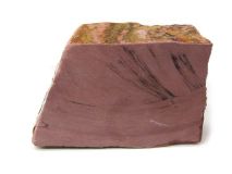 Minnesota Red Pipestone Catlinite Stone apx 5-1/8" x 3-3/8" x 1-3/8" Piece #18 Angle Cut  