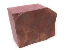 Minnesota Red Pipestone Catlinite Stone apx 4-3/8" x 4" x 1-1/2" Piece #08 Missing Corner