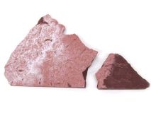 PIECE #09 Catlinite Minnesota Red Pipestone Apx 4-1/4" x 3" Triangular Thin Scrap