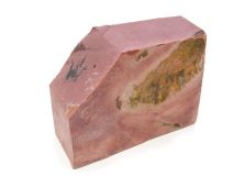 Minnesota Red Pipestone Catlinite Stone apx 4-3/4" x 3-3/4" x 1-1/2" Piece #01 Corner Missing