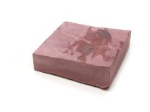 Minnesota Red Pipestone Catlinite Stone apx 4" x 4" x 1 " Piece #03