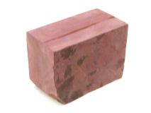 Minnesota Red Pipestone Catlinite Stone Apx 4-1/2" x 3-3/8" x 2-1/4" Piece #07 Fissure Crack