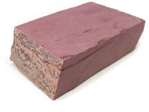 Piece #28 Minnesota Red Catlinite Stone Apx 4-3/4" X 4-1/2" X 1-1/2"  Fissure Cracks