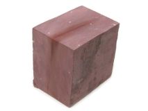 Piece #49 Minnesota Red Catlinite Stone apx 3-7/8" x 3-5/8" x 2-3/4" Fissure Crack