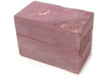 Minnesota Red Pipestone Catlinite Stone Apx 4-3/4" X 3-1/2" X 2-3/4" Piece #84 Fissure Crack