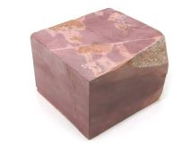 Piece #48 Minnesota Red Catlinite Stone apx 4-1/2" x 4-1/2" x 3-1/4" Corner Missing