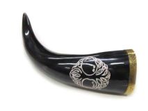 Carved Celtic Tree of Life Polished WB Cow Horn 13-3/8"L #32