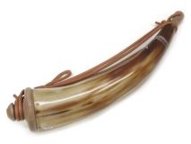 Primer Powder Horn Frontier Style 12-1/8" L #P09 Holes with Filler 