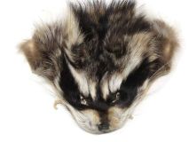 Raccoon Scrap Fur Hide Face Large