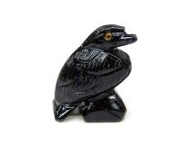 Black Onyx Stone Raven Figurine Statues 1 1/2" 