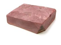 PIECE #40 Catlinite Minnesota Red Pipestone apx 3-3/4" x 3" x 1" Corner Missing