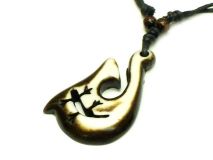 Lizard Pendant Necklace on Adjustable Wax Cord