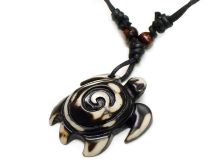 Turtle Pendant Necklace on Adjustable Wax Cord
