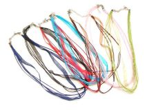 Lace Ribbon Cord Necklace Blanks with Clasps 8 Color Choices Clearance