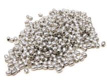1/4" Rice Silver Plated Brass Beads By The KILO Apx 1,750 Beads