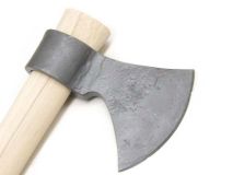 USED SB Mountain Man Style Throwing Tomahawk Steel Axe Blade Head With Hickory Handle #02