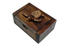 Sea Turtle Stained Wooden Trinket Box