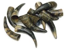 9" to 14" Natural Unpolished Water Buffalo Cow Horn Create Powder Horn Bulk Price