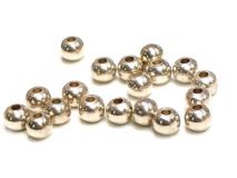 8mm Round Silver Plated Brass Beads By the OZ. Appx. 15 Beads