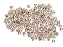 4mm Tyre Washer Silver Plated Brass Beads Sold by the Kilo Appx 4300 Beads