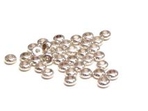 6mm Tyre Washer Silver Plated Brass Beads Sold by the Ounce Appx 50 Beads