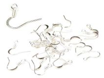 Silver Hammered Earwires Sold by the Gross 144 Pieces Sm 1/2"